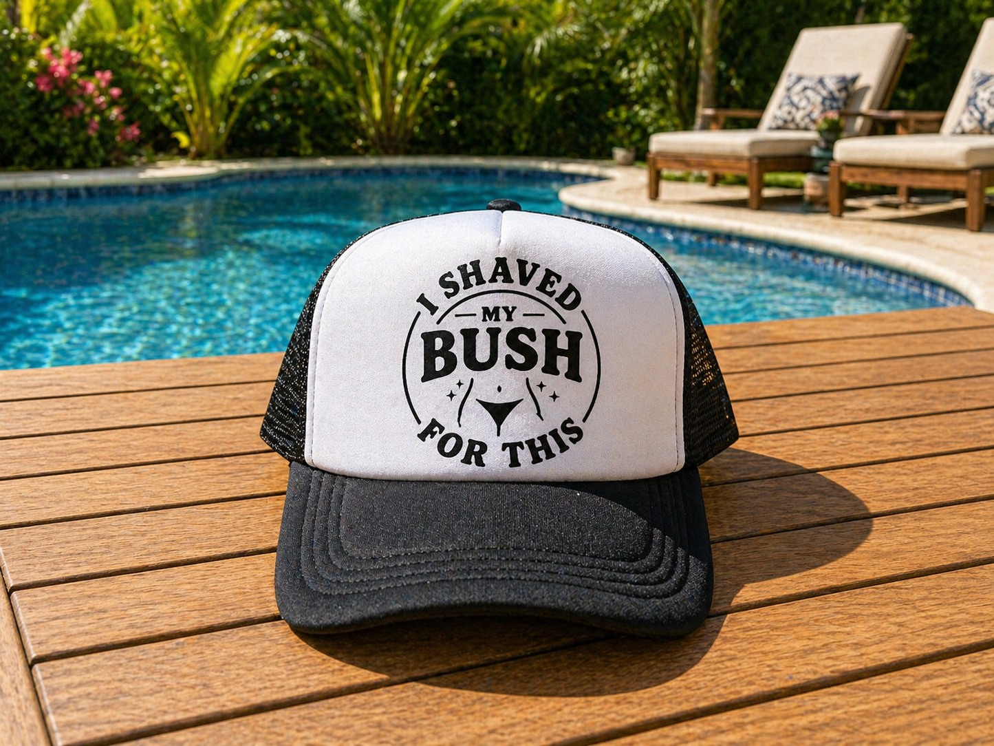 Shaved my bush for this Foam Trucker Hat