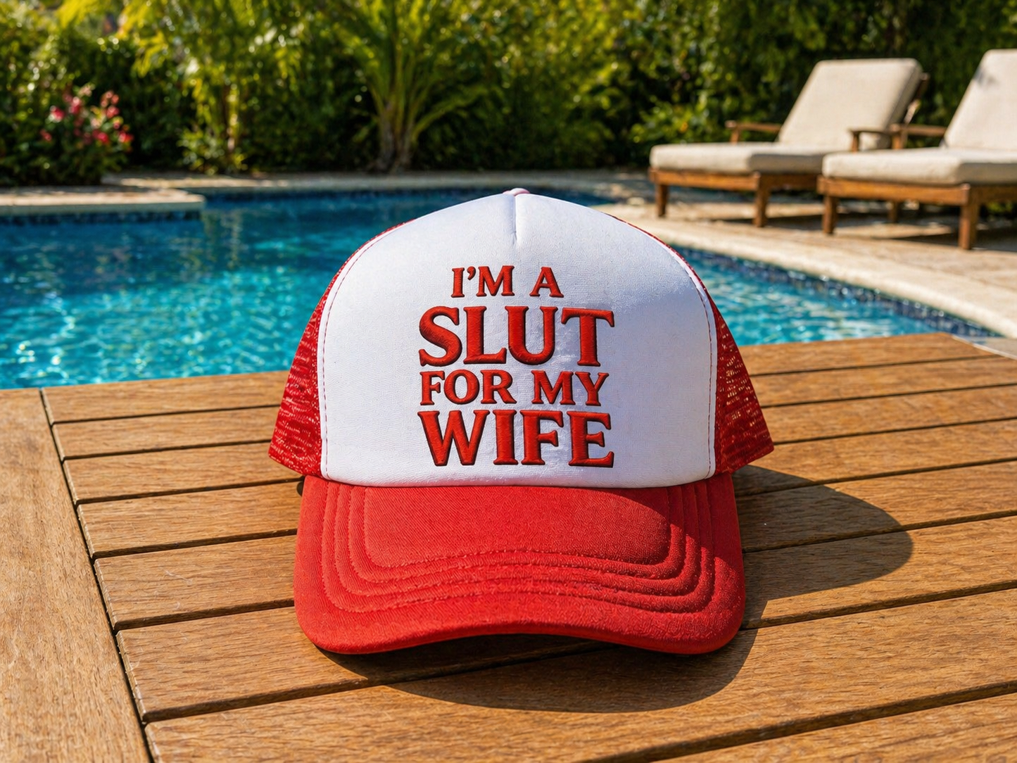Slut for my wife Foam Trucker Hat